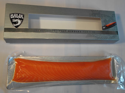 Balik-Lachs "tsar nikolaj"  -  nicht nur im Hinblick auf das Preis-Leistungsverhältnis eine einzige Enttäuschung    (Foto:  Jürgen Krosta)