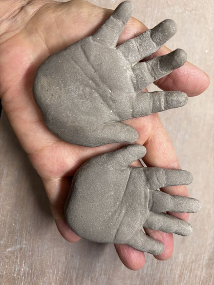 女性陶芸家 ブログ 陶芸作品 笠間焼き 陶芸 子供のカタチ 手形足形 陶器 メモリアル 誕生祝い 赤ちゃん