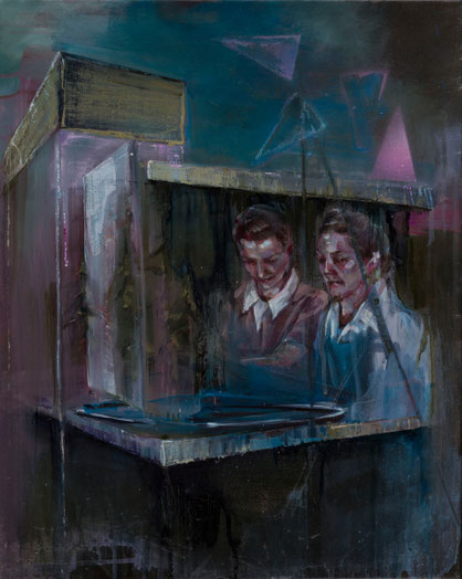 o.T. "scheibe", 50 x 40 cm, oil on linen, 2015