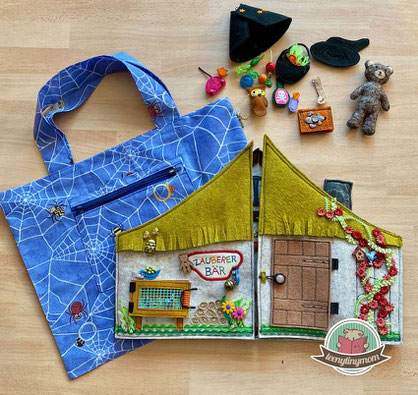 Spielbuch, Zauberer, Tasche, Quiet book, Activity book, Reisespielzeug