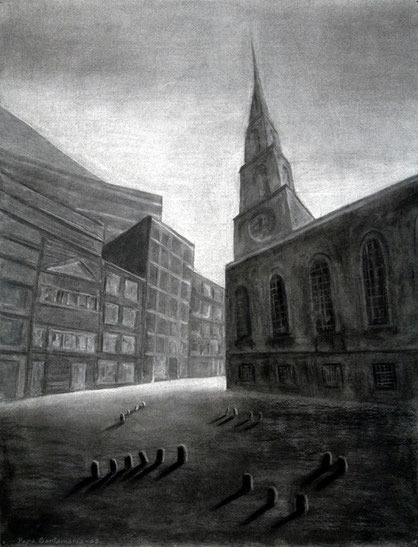 Boston 2006, carboncillo 60X46 cm