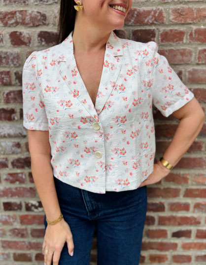 VETEMENT FEMME TESSHIRT BLANC COEUR LÉOPARD JUBYLEE