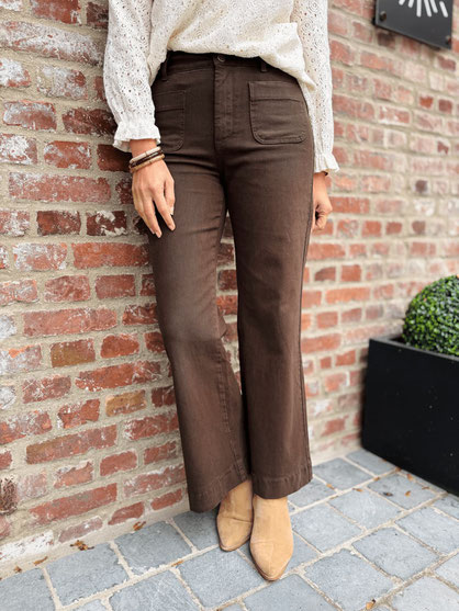 VETEMENT FEMME JEAN ORAIJE CHOCOLAT FLARE
