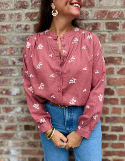 VETEMENT FEMME BLOUSE VIEUX ROSE CHARLIOR