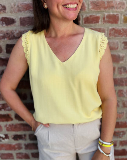 VETEMENT FEMME TOP JAUNE MAJOLICA