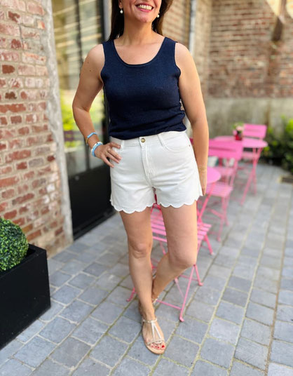 VETEMENT FEMME SHORT BLANC ORAIJE