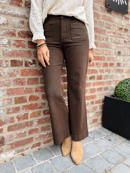 VETEMENT FEMME JEAN ORAIJE CHOCOLAT FLARE
