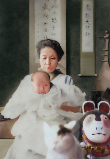 古い写真の修復例 色再現後