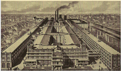 Fabrikanlage der Kakao-Kompagnie Th. Reichardt (Reklamepostkarte, Privatsammlung)
