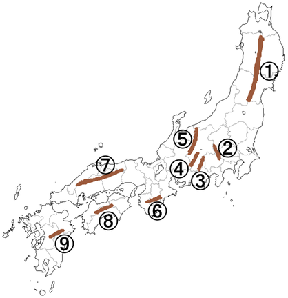 中学地理 日本の地形 穴うめ ざっくり 教科の学習