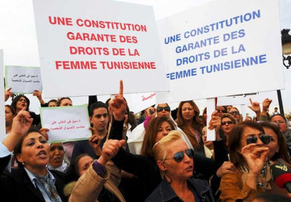 kvindedemo i Tunis