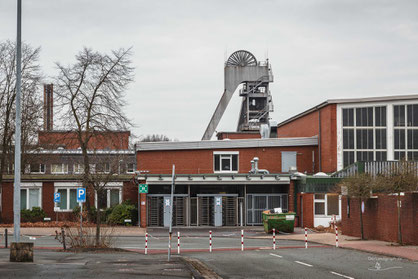 Fördergerüst der Zeche Ibbenbüren Nordschacht in Mettingen im Ibbenbürener Steinkohlenrevier (Bergwerk in Ibbenbüren)