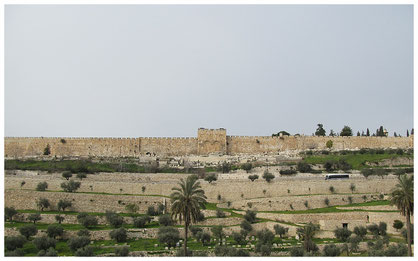 The gates of Mercy and the wall of the Old city of jerusalem