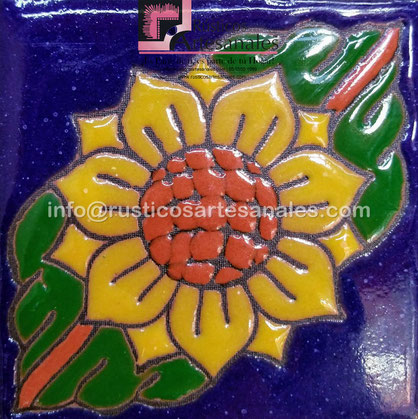 <img src="img/azulejo-realzado-temático-artesanal-mexicano.jpg" alt=" Azulejo Realzado Temático Artesanal Mexicano Decorado Girasol hecho a mano para Acabados Mexicanos">