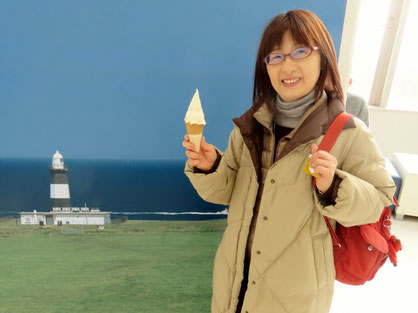 オホーツク流氷館にて。