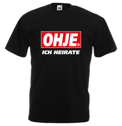 Junggesellenabschied tshirt herren braeutigam OHJE ich heirate