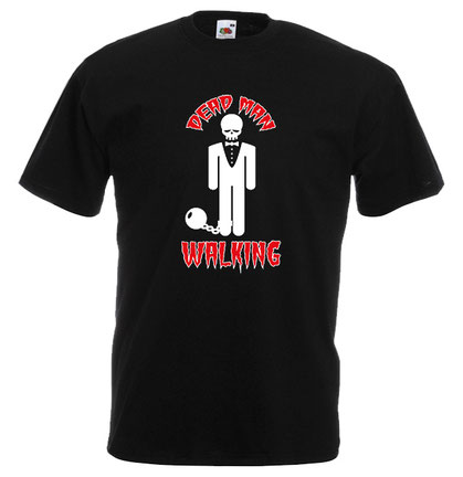 34 Junggesellenabschied tshirt herren jga männertour dead man walking fußfessel