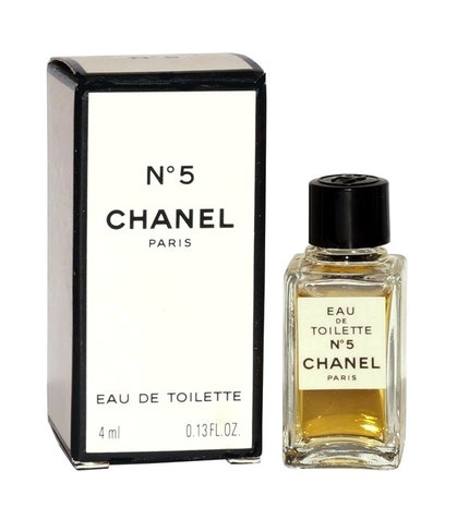 N° 5 - EAU DE TOILETTE 4 ML - SERIGRAPHIE DE LA BOÎTE DIFFERENTE