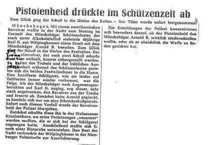Pistolenheld drückte im Schützenzelt ab