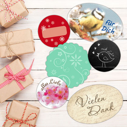 Fotomagnete, Eventaufkleber zur Geburt, Hochzeit und Einschulung, personalisierbares Geschenkpapier