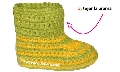 Tutorial: botitas con ondas para bebes (wiggle crochet baby booties free tutorial)