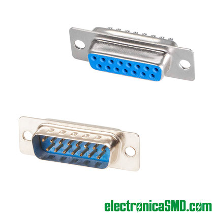 conector db15 db-15 para soldar en cable, db15 para extension, guatemala, electronica, dbsub conector