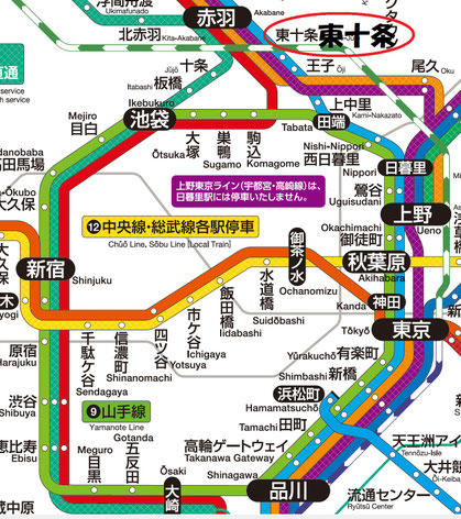 東十条駅 路線図