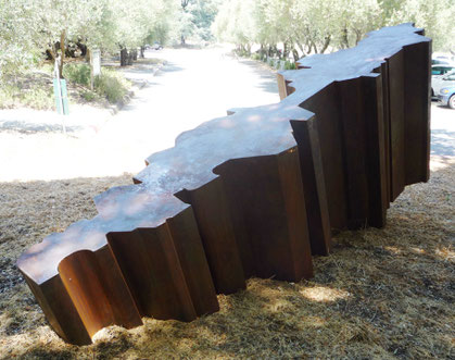 grant irish corten steel sculpture Decline (Angle of Repose)