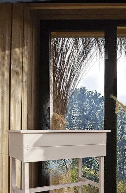 jardinière sur pied bois made in france
