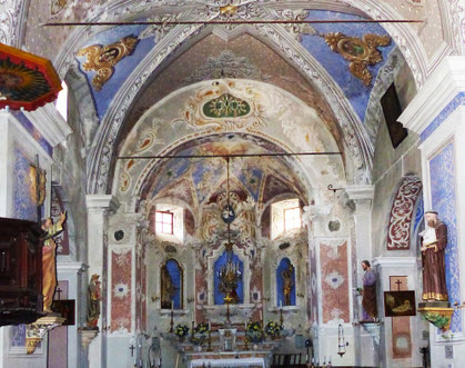 Palasca - Eglise de l'Assomption - Nef et Tétramorphe - Giovanni Pandini peintre véronais - 1872