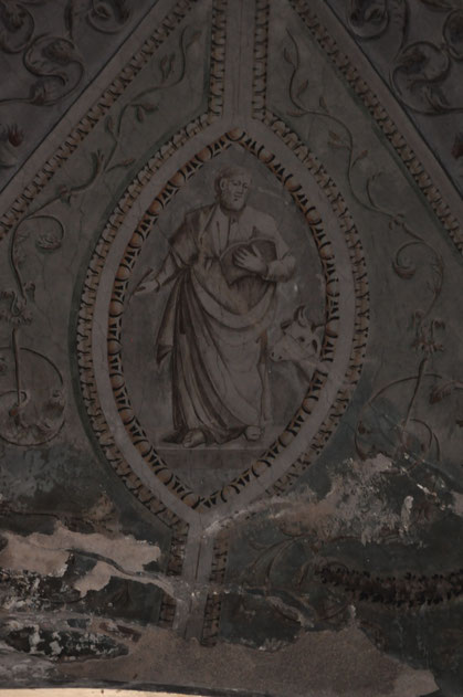Muro - Eglise de l'Annonciation - décor peint en camaïeux vert d'eau par Luigi Polleri (1780-1853) peintre génois installé en Corse - 1808