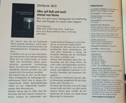 Stefanie Will Schlaganfall Ammersee Künstlerin Autorin Hoffnung Hingabe Buch Mut Lebenskunst Gesundheit Krankheit Heilung