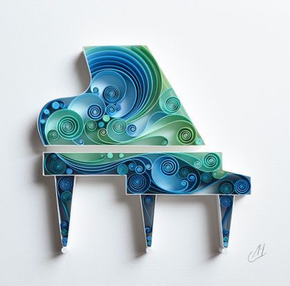 Piano, Music, Paper anniversary, Wall paper art, Gift for musician, Engagement, Musician art, Home decor, Wedding gift, Birthday