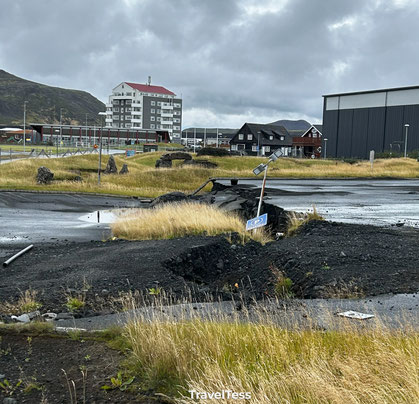 Scheur in grond Grindavík