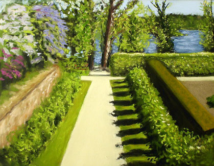 Landhausgarten Dr. Fränkel, Berlin 2011 - 23 x 30 - Pastell -plein air-