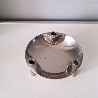 Chrome candleholder tray by Fritz Nagel & Cesar Stoffi for BMF 1960s