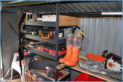 21-03-2024-Einrichtung des Materialschuppens in Hammenstedt