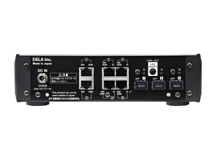 RJ45 x 6ポート、SFP x3ポート構成