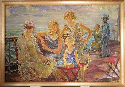 Erwin Bowien ( 1899-1972): Werkverzeichnis N° 53 – Familie Enzenross auf einem Bodenseeschiff, 1930