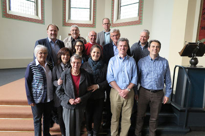 Gisela Herbert,Rainer Karstens, Sandra Sacristan, Gunhilde Hecker, Ernst Herbert, Bettina Zöckler, Michael Albrecht, Antonia Manzaneque, Norbert Friedrich, Wolfgang Otto, Marcos Araujo, Volker Thiedemann, Alberto Uya bei einem Treffen in Düsseldorf