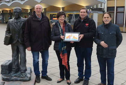 Uwe Bader (von links), Christiane Sere-Macabley, Manfred Wille und Ferdinand Uecker