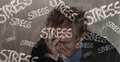 Mann mit Stress