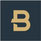 Das B des Logos B-CONNECT, ein goldener Buchstabe auf dunkelblauem Hintergrund