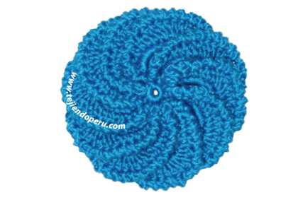 Tutorial: flor en espiral tejida a crochet