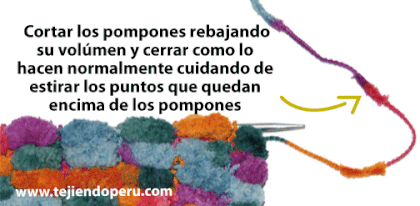 Cómo tejer con lana pompon - pom pom wool