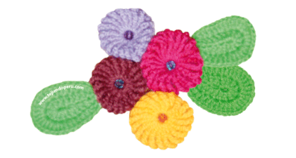 Cómo tejer flores Yoyo a crochet (Yoyo flowers)