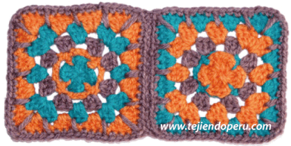 Cómo tejer una pastilla cuadrada colores en crochet - granny crochet square