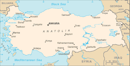 mappa turchia