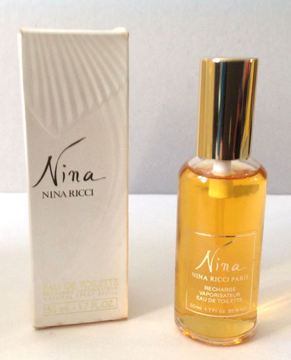 NINA 1ère VERSION : RECHARGE EAU DE TOILETTE POUR VAPORISATEUR COQUE, 50 ML