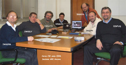 The HAM what they will become telegraphists, and the teachers: I6QON and IK6XOS.